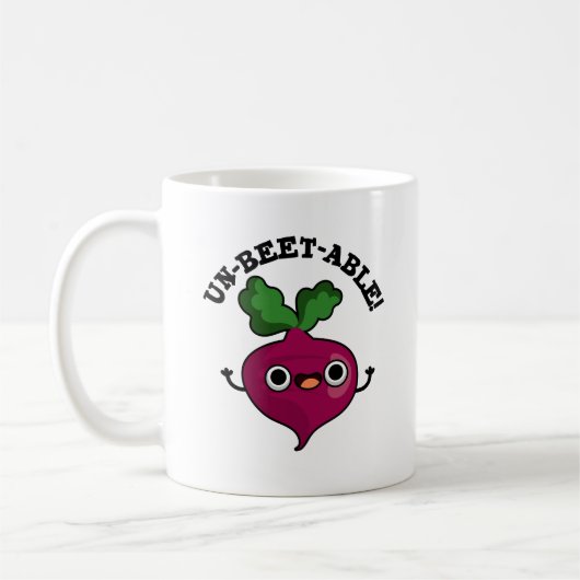 Onbeet-able schattige Veggie Beet Pun Koffiemok (Links)