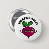 Onbeet-able schattige Veggie Beet Pun Ronde Button 5,7 Cm (Voorkant /achterkant)
