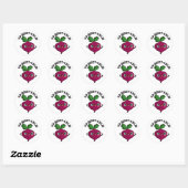 Onbeet-able schattige Veggie Beet Pun Ronde Sticker (Vel)