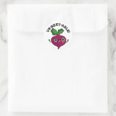 Onbeet-able schattige Veggie Beet Pun Ronde Sticker (Tas)