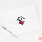 Onbeet-able schattige Veggie Beet Pun Ronde Sticker (Envelop)