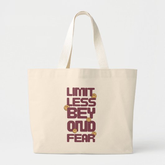 Onbegrensd voorbij angst grote tote bag (Voorkant)