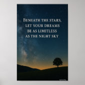Onbegrensde dromen onder de sterren poster (Voorkant)