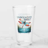 Onbegrensde Geest - Artistieke Dragonfly Glas (Achterkant)