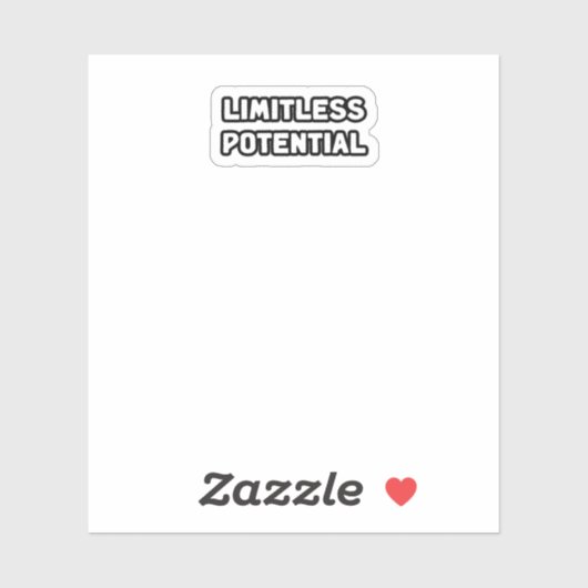 Onbegrensde potentiële groei mindset voor zelfverb sticker (Vel)