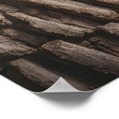 Onbehandelde Natuurlijke Boomstam Textuur Poster (Hoek)