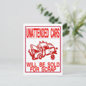 Onbeheerde Kaarten verkocht (Staand voorkant)