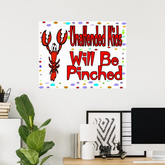 Onbeheerde Kinderen Poster (Thuiskantoor)