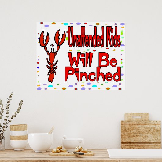 Onbeheerde Kinderen Poster (Keuken)