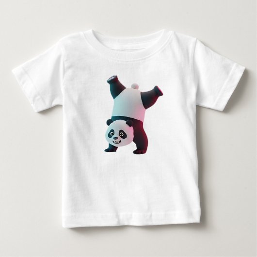 Onbeholpen 3D Geanimeerde Panda Handstand (Voorkant)