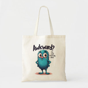 Onbeholpen? Nee, gewoon unieke grappige cartoon Tote Bag