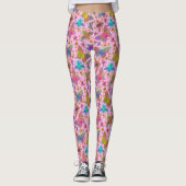 Onbeholpen Vlinders bij Zonsondergang Teveel Leggings (Voorkant)