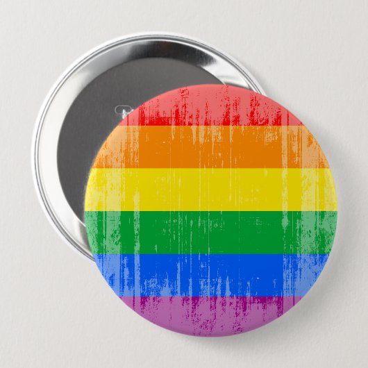 ONBEÏNVLOED ONTWERP VAN DE GAY PRIDE STRIPES RONDE BUTTON 4,0 CM (Voorkant /achterkant)