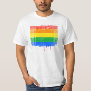 ONBEÏNVLOED ONTWERP VAN DE GAY PRIDE STRIPES T-SHIRT