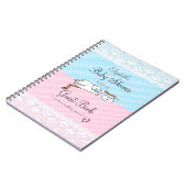 Onbekend Baby shower met seksespecifiek Notitieboek (Linkerzijde)