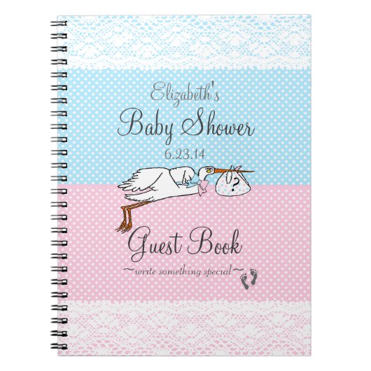 Onbekend Baby shower met seksespecifiek Notitieboek (Voorkant)