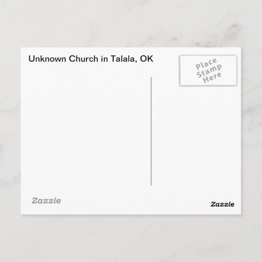 Onbekend Briefkaart kerk (Achterkant)