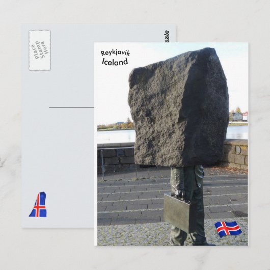 Onbekend bureaucratisch gedenkteken, Reykjavik, IJ Briefkaart (Voorkant / Achterkant)