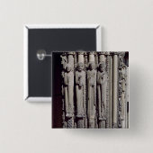 Onbekend cijfer, koning Solomon Vierkante Button 5,1 Cm (Voorkant /achterkant)