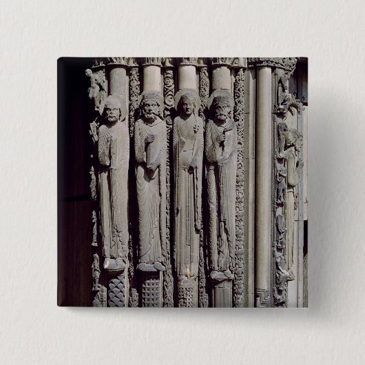 Onbekend cijfer, koning Solomon Vierkante Button 5,1 Cm (Voorkant)