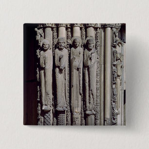 Onbekend cijfer, koning Solomon Vierkante Button 5,1 Cm