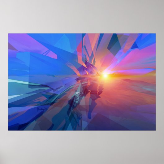 Onbekend domein - abstract poster (Voorkant)