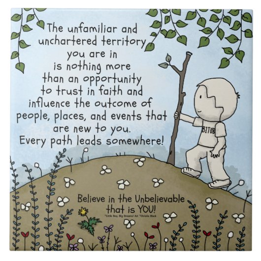 onbekend gebied tegeltje (Voorkant)