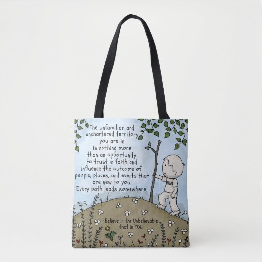 onbekend gebied tote bag (Voorkant)