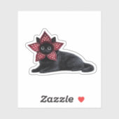 Onbekend Monster Zwarte Kat | Donkere Fantasy Kat  Sticker (Vel)