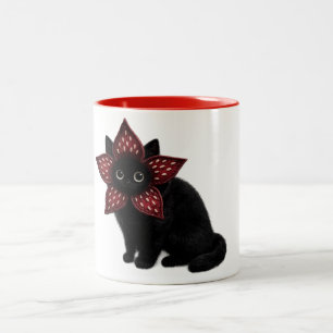 Onbekend Monster Zwarte Kat Donkere Fantasy Kat Tweekleurige Koffiemok