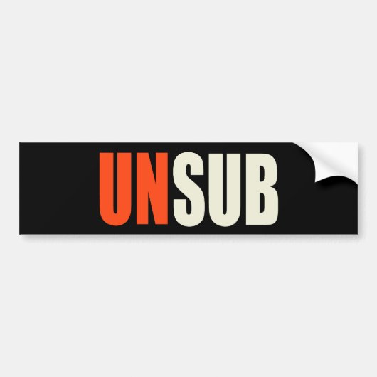 Onbekend onderwerp bumpersticker (Voorkant)
