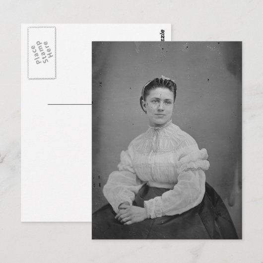 Onbekend Woman Civil War Era Portret Briefkaart (Voorkant / Achterkant)