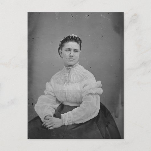 Onbekend Woman Civil War Era Portret Briefkaart (Voorkant)