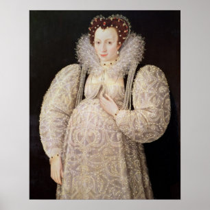 Onbekende dame, c.1595-1600 poster