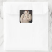 Onbekende dame, c.1595-1600 vierkante sticker (Tas)