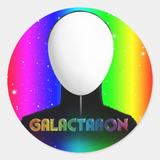 Onbekende emotie van de zanger ronde sticker