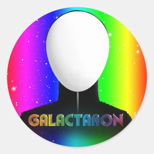 Onbekende emotie van de zanger ronde sticker (Voorkant)