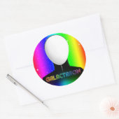 Onbekende emotie van de zanger ronde sticker (Envelop)