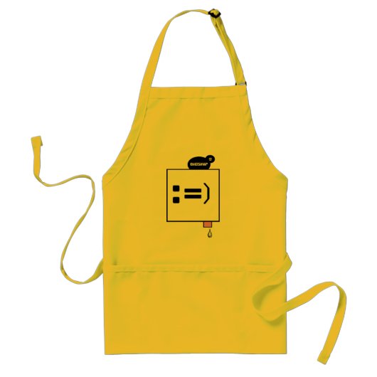 ONBEKENDE GEEL APRON BIG DRIP STANDAARD SCHORT (Voorkant)