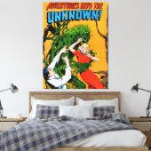 Onbekende groene  stripverhalen canvas afdruk (Insitu (Slaapkamer))