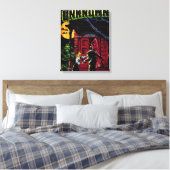 Onbekende  komieken van het Haunted House Canvas Afdruk (Insitu (Slaapkamer))