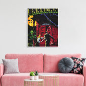 Onbekende  komieken van het Haunted House Canvas Afdruk (Insitu (Woonkamer))