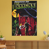 Onbekende  komieken van het Haunted House Canvas Afdruk (Insitu (Woonkamer))