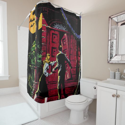 Onbekende  komieken van het Haunted House Douchegordijn (In situ)