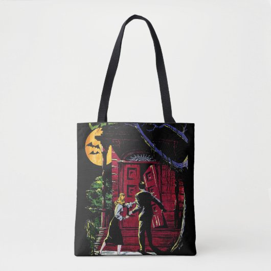 Onbekende komieken van het Haunted House Tote Bag (Voorkant)