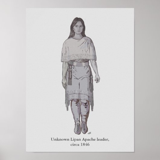 Onbekende lipan Apache Woman Leader Poster (Voorkant)