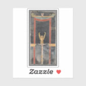 Onbekende maker - Sphinx op Black Ground Sticker (Vel)