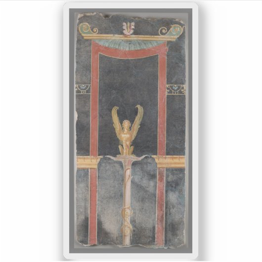 Onbekende maker - Sphinx op Black Ground Sticker (Voorkant)