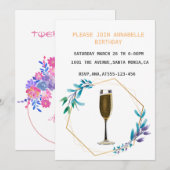 Onbekende uitnodiging voor bloederige verjaardag (Voorkant / Achterkant)