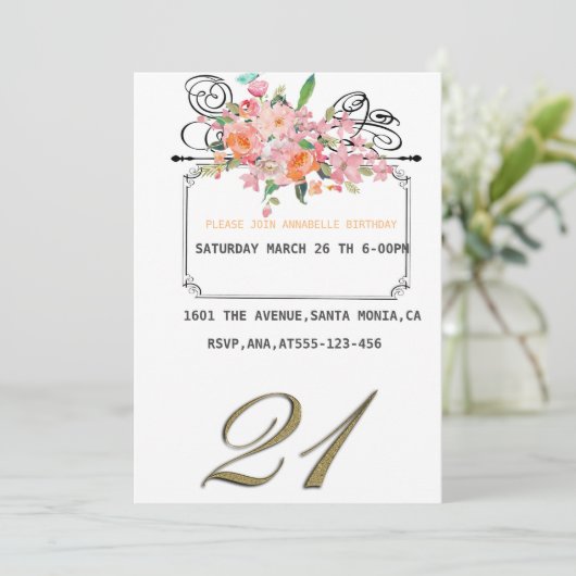 Onbekende uitnodiging voor bloederige verjaardag (Staand voorkant)